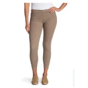 Free People Easy Goes It Denim Leggings Khaki 24 NEW